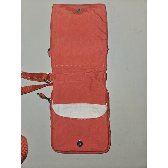 Kipling El Dorado MINI Crossbody Bag Purse Wallet 7 x 6 Nylon Coral - Picture 7 of 8